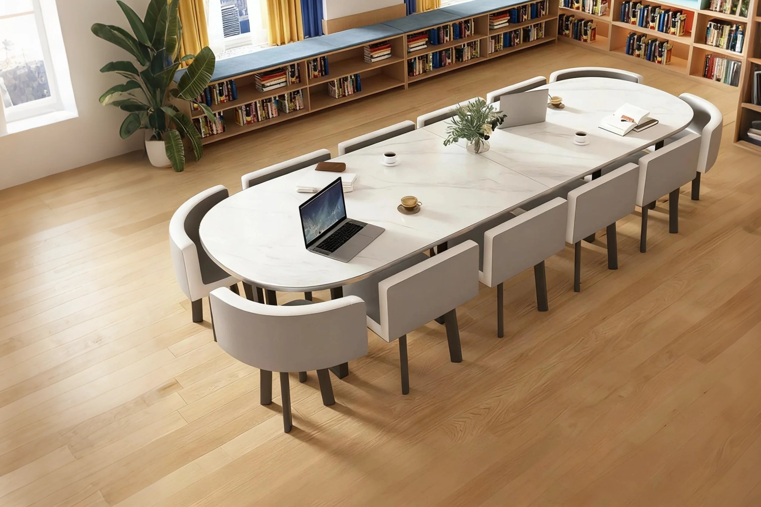 楕円形テーブル