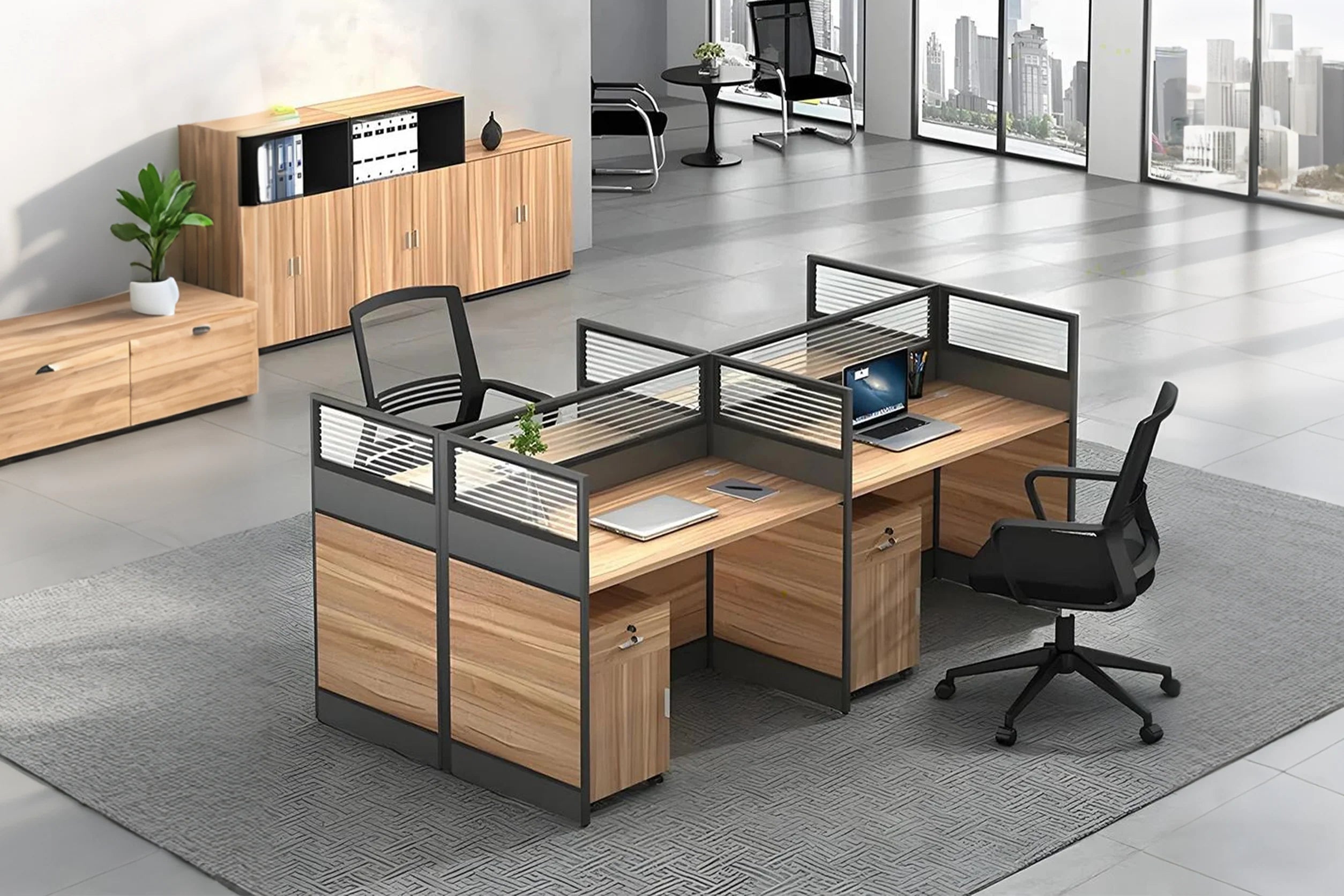 デスク下収納付き