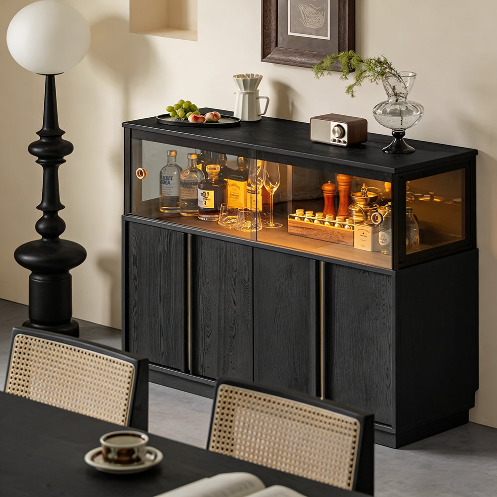 アンティーク調大容量収納キャビネット｜マグネット式開閉・高品質金属蝶番