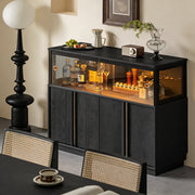 アンティーク調大容量収納キャビネット｜マグネット式開閉・高品質金属蝶番