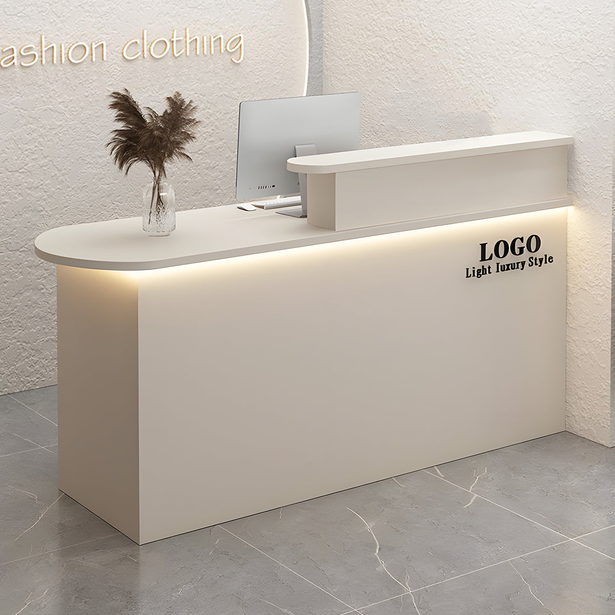 受付カウンター　レジカウンター　カウンター　受付デスク 高級感　扉付き　キーボードトレイ付き　カスタマイズ可能