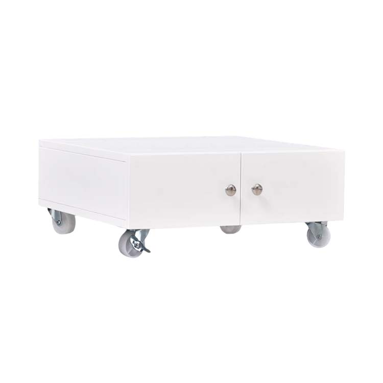 オフィスキャビネット　オフィス収納　デスク下ワゴン　オフィス機器置台　可動棚板　キャスター付き　ストッパー付き　マグネットキャッチ　 