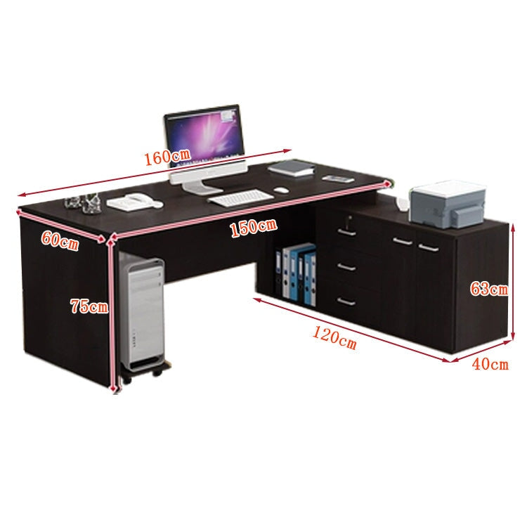 ワークデスク　オフィスデスク　エグゼクティブデスク　事務デスク　サイドキャビネット　オープン収納　扉付き　幕板　引き出し　シンプル　ナチュラル　LBZ-K025 -  