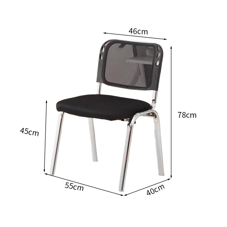 Ｓ形状　背もたれ　メッシュ　通気性　スチールフレーム　安定感　チェア　オフィスチェア　シンプル　ミニマル　快適　爽やか　ブラック　BGY-K-041