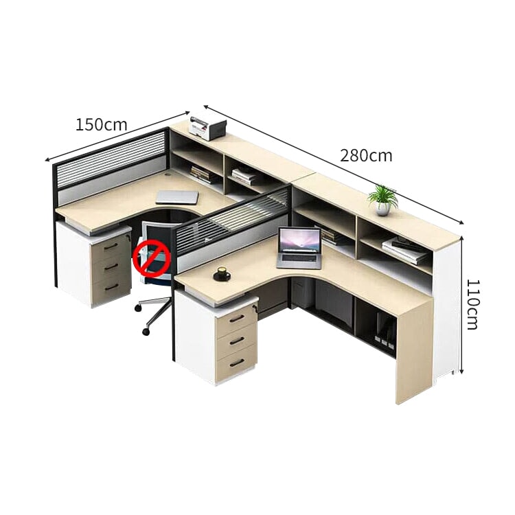 収納棚　キャビネット　防音パーティション　エコ板材　Ｌ字型　デスク　オフィスデスク　ワークデスク　実用　機能的　洗練　カスタマイズ可能　BGZ-C030