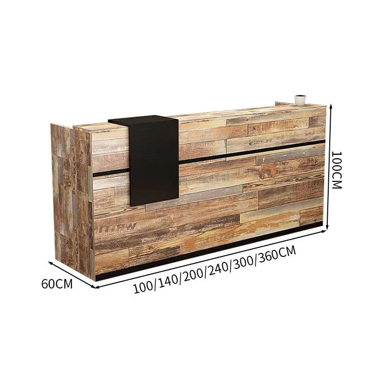 受付カウンター　レジカウンター　オフィス受付　カウンター　焼付塗装　オープン収納　鍵付き引き出し　マーブル模様　カスタマイズ可能　JDT-072　