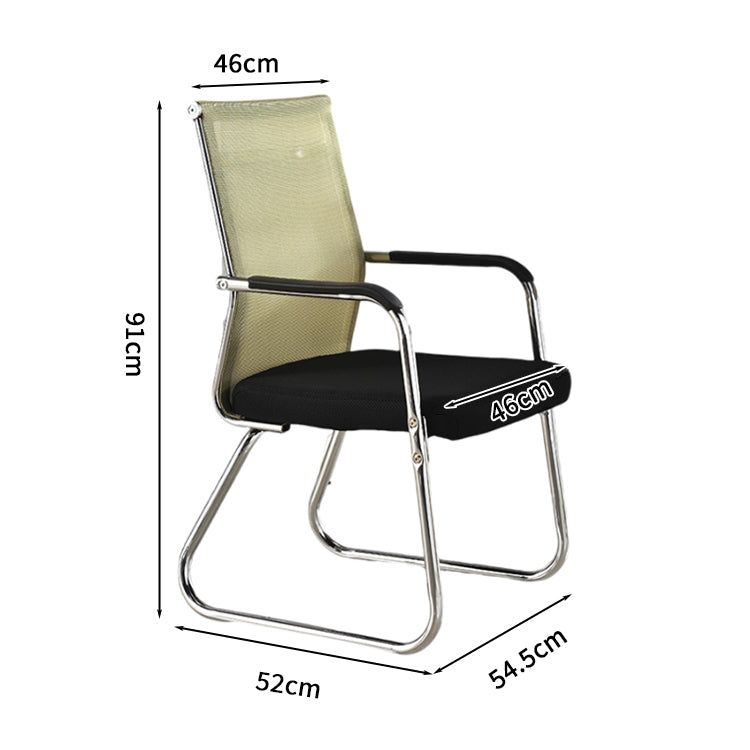 ワークチェア　オフィスチェア　デスクチェア　ミーティングチェア　ループ脚　人間工学　レザー　肘掛け　高密度ウレタンフォーム　メッシュ　シンプル　ブラック　