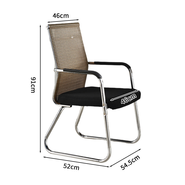 ワークチェア　オフィスチェア　デスクチェア　ミーティングチェア　ループ脚　人間工学　レザー　肘掛け　高密度ウレタンフォーム　メッシュ　シンプル　ブラック　