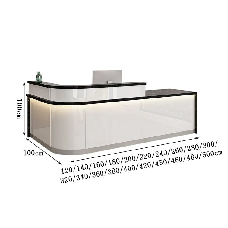 ハイカウンター　受付　受付カウンター　レジカウンター　応接用　機能的　収納　キャビネット　引き出し　鏡面仕上げ　エコ板材　ＬＥＤライト　丸み　仕切り板　上質　高級感　カスタマイズ可能　JDT-K080  
