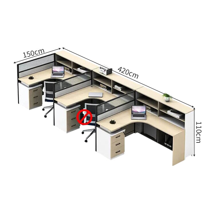 収納棚　キャビネット　防音パーティション　エコ板材　Ｌ字型　デスク　オフィスデスク　ワークデスク　実用　機能的　洗練　カスタマイズ可能　BGZ-C030