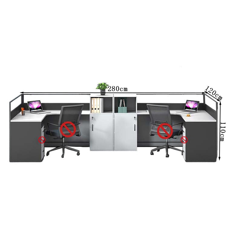 オフィスデスク　ワークデスク　事務用デスク　パソコンデスク　デスク　トップパネル　サイドキャビネット　大容量収納　ホワイト　カスタマイズ可能　BGZ-209 