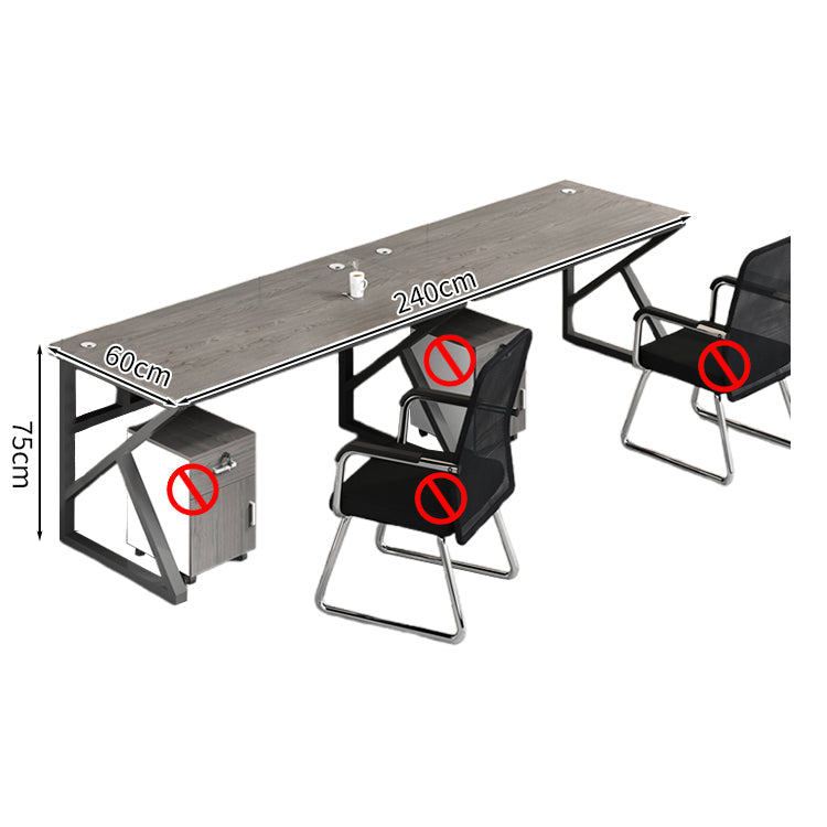 オフィスデスク デスク　ワークデスク　事務机　デスク　会社用　キャビネット　エコ素材　メラミン化粧板　スチールフレーム　パネル　下肢空間　グレイオーク　カスタマイズ可能　