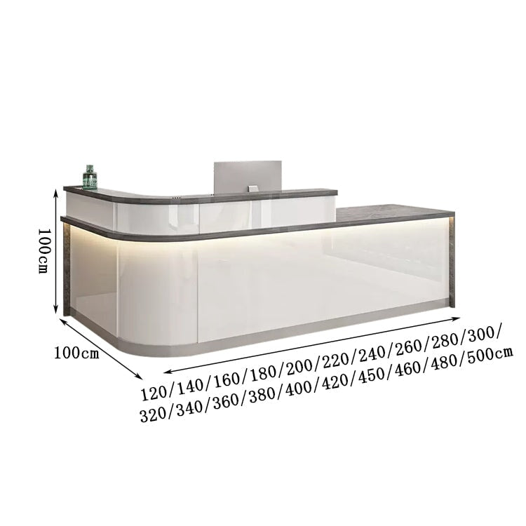 ハイカウンター　受付　受付カウンター　レジカウンター　応接用　機能的　収納　キャビネット　引き出し　鏡面仕上げ　エコ板材　ＬＥＤライト　丸み　仕切り板　上質　高級感　カスタマイズ可能　JDT-K080  