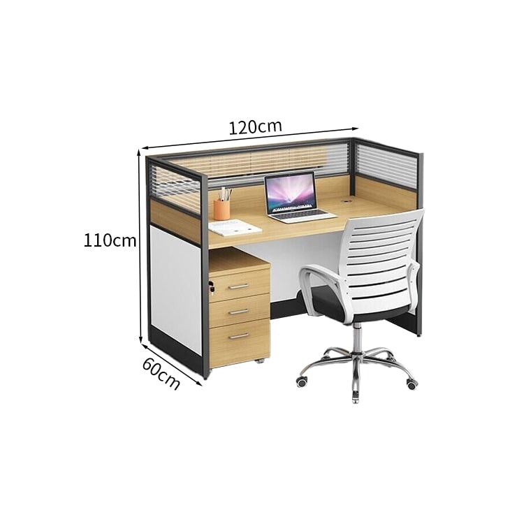 デスク　オフィスデスク　ワークデスク　キャビネット付き　シリンダー錠付き　木目調　配線穴付き　組み合わせ自由　シンプル　ホワイト　ウォールナット　BGZ-K-006     