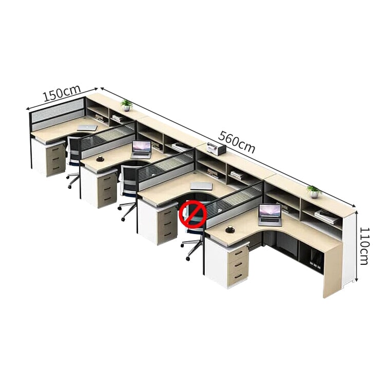 収納棚　キャビネット　防音パーティション　エコ板材　Ｌ字型　デスク　オフィスデスク　ワークデスク　実用　機能的　洗練　カスタマイズ可能　BGZ-C030