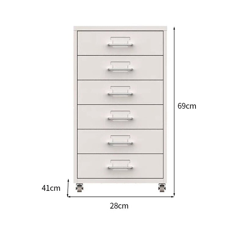 スチールチェストキャビネット｜キャスター付き カードホルダー 引き出し収納