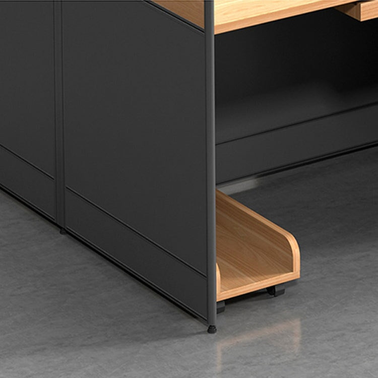 オフィスデスク　ワークデスク　パソコンデスク　事務用デスク　デスク　トップパネル　配線孔　ナチュラル　カスタマイズ可能　BGZ-229 