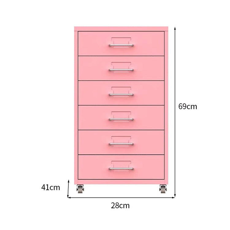 スチールチェストキャビネット｜キャスター付き カードホルダー 引き出し収納