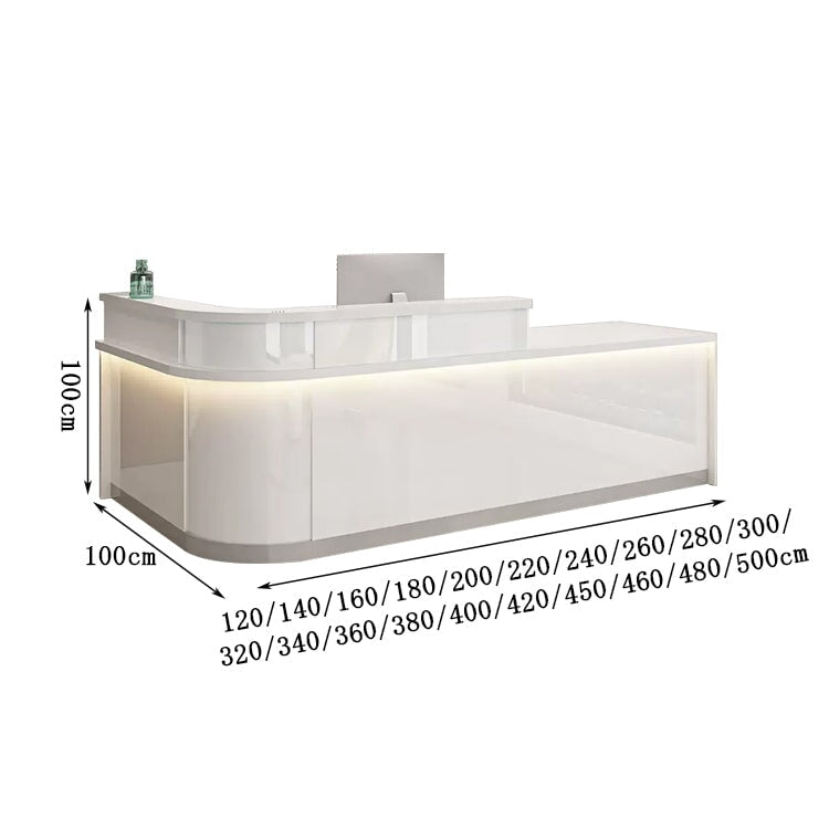 ハイカウンター　受付　受付カウンター　レジカウンター　応接用　機能的　収納　キャビネット　引き出し　鏡面仕上げ　エコ板材　ＬＥＤライト　丸み　仕切り板　上質　高級感　カスタマイズ可能　JDT-K080  