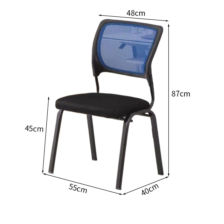 Ｓ形状　背もたれ　メッシュ　通気性　スチールフレーム　安定感　チェア　オフィスチェア　シンプル　ミニマル　快適　爽やか　ブラック　BGY-K-041