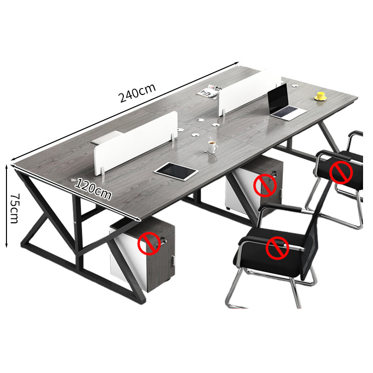 オフィスデスク デスク　ワークデスク　事務机　デスク　会社用　キャビネット　エコ素材　メラミン化粧板　スチールフレーム　パネル　下肢空間　グレイオーク　カスタマイズ可能　