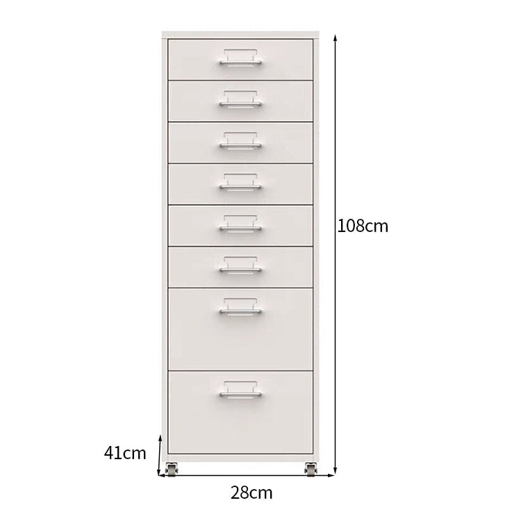 スチールチェストキャビネット｜キャスター付き カードホルダー 引き出し収納