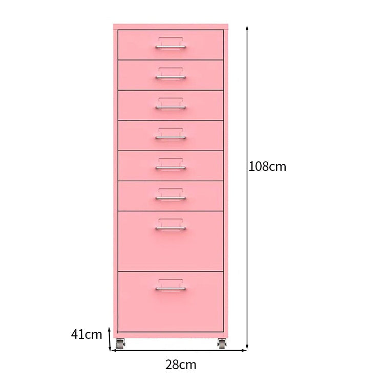 スチールチェストキャビネット｜キャスター付き カードホルダー 引き出し収納