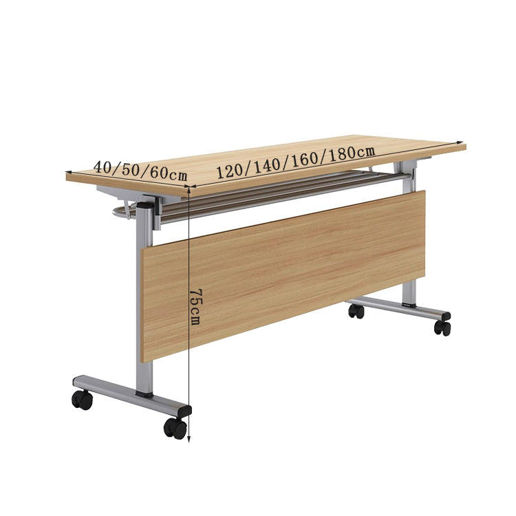 折りたたみ機能付き　スタッキング対応　キャスター付き　会議テーブル　フォールディングテーブル　ミーティング用テーブル　事務所用　研修用　長方形タイプ　HYZ-T068