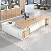 重厚感　贅沢　通気孔　モダン　サイドキャビネット　収納棚　エグゼクティブデスク　役員デスク　メラミン化粧板　木目調　ウォールナット　グレー　ナチュラル　カスタマイズ可能　LBZ-K016