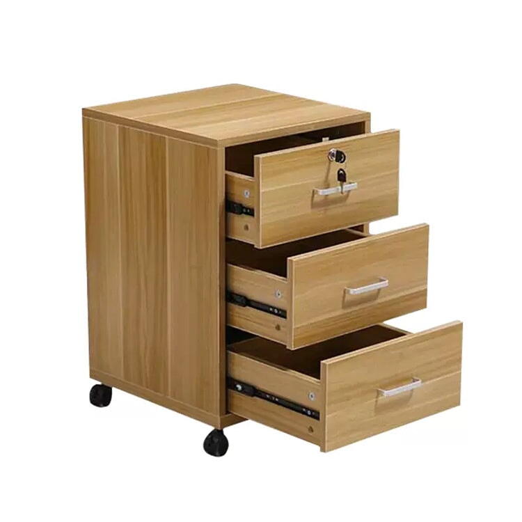 オフィスデスク　事務机　事務用デスク　パソコンデスク　ワークデスク　デスク　配線穴　サイドキャビネット　木目調　BGZ-120 -   