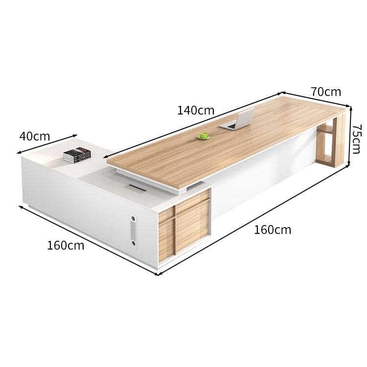 重厚感　贅沢　通気孔　モダン　サイドキャビネット　収納棚　エグゼクティブデスク　役員デスク　メラミン化粧板　木目調　ウォールナット　グレー　ナチュラル　カスタマイズ可能　LBZ-K016