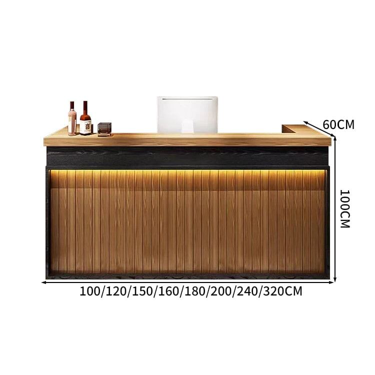 カスタマイズ　受付カウンター　JDT-089 logo付き  