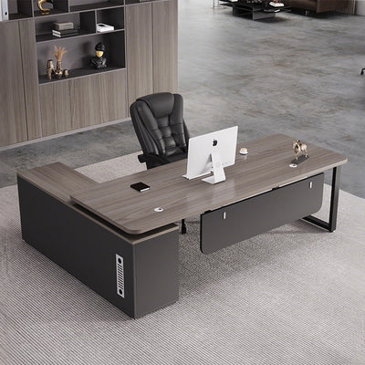 優しい木目と高機能を融合した、丸角デザインのエグゼクティブデスク