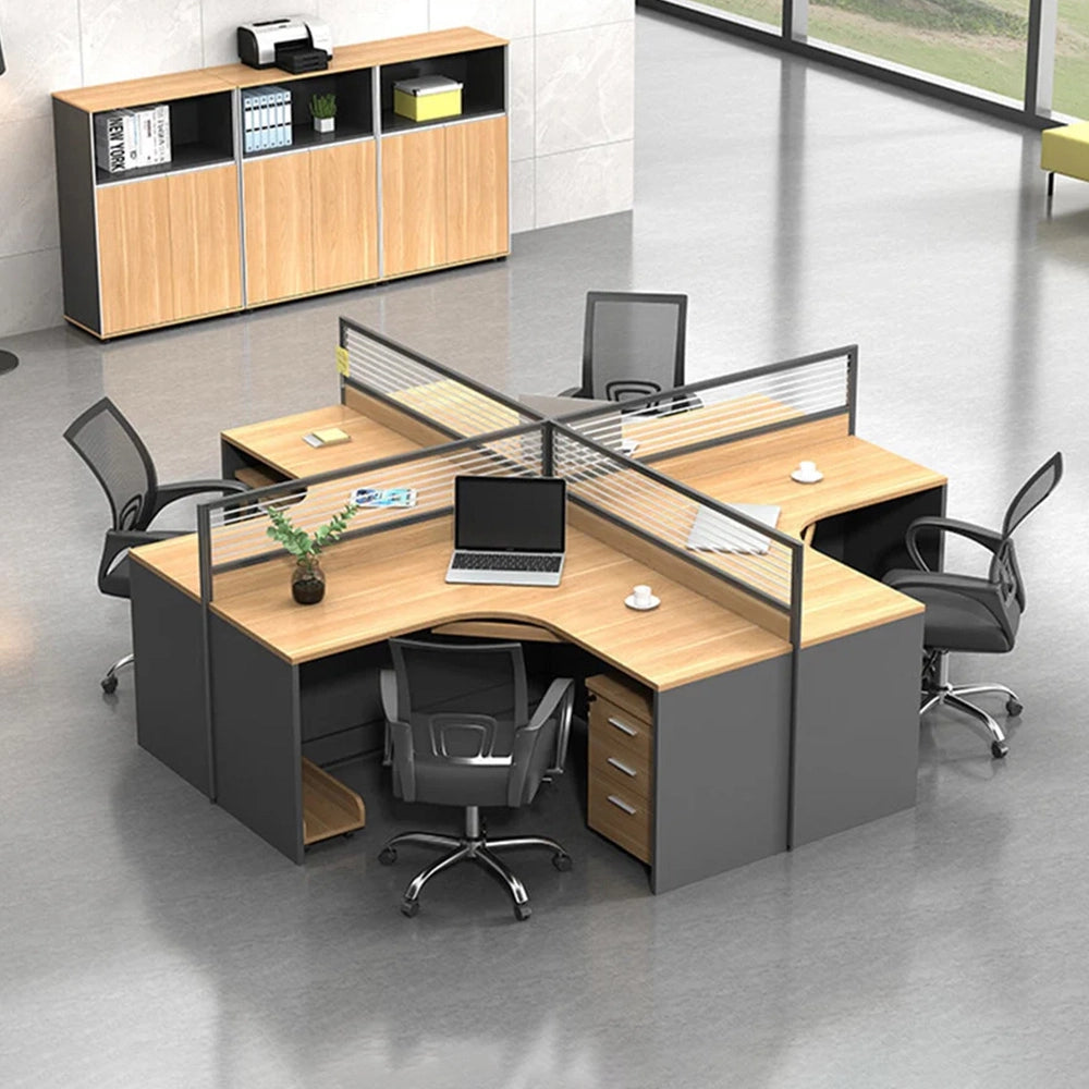 集中型パーティションデスク｜移動式チェスト × 配線管理 × カスタマイズ対応