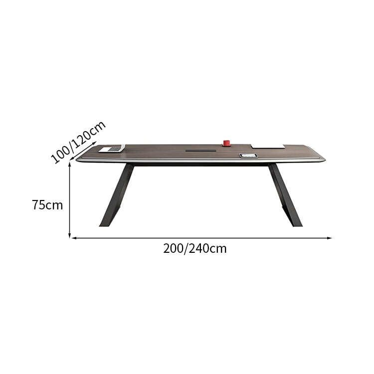 二重天板　厚み　重厚感　幅広　Ｒ仕上げ　耐荷重　会議テーブル　テーブル　ミーティング　木目調　バイカラー　落ち着き　カスタマイズ可能　HYZ-K-037　
