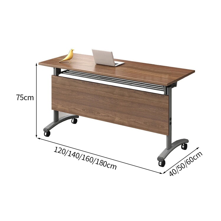 落ち着き　折りたたみ　フラップ　キャスター　頑丈　会議テーブル　ミーティングテーブル　メラミン化粧板　カスタマイズ可能　