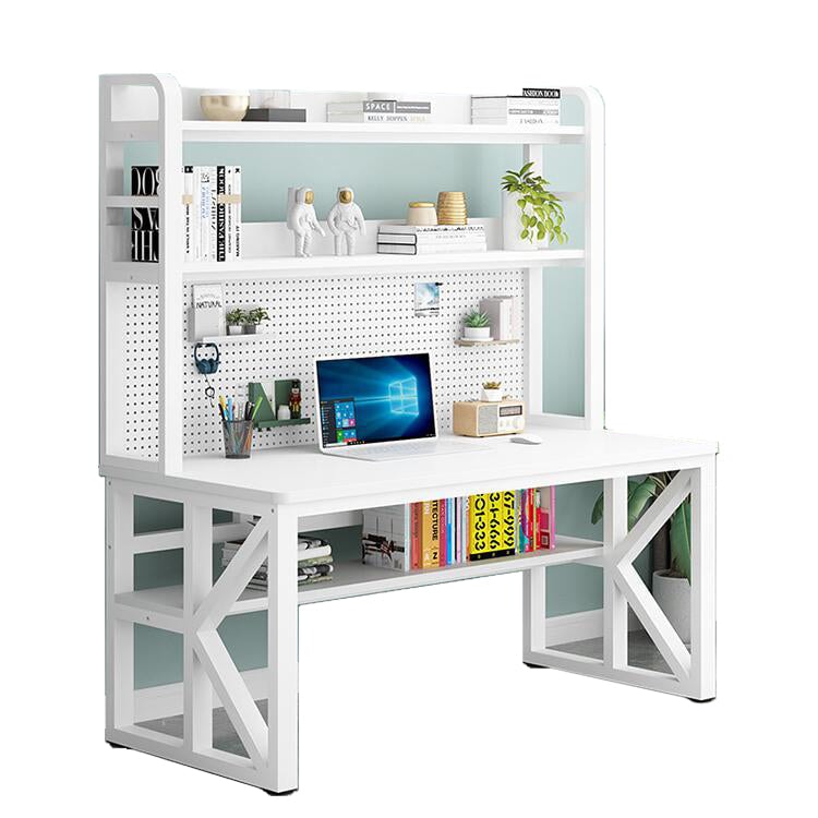 パイン材　ステンレス鋼　収納棚　転び止め　有孔ボード　広さ　デスク　パソコンデスク　作業デスク　Ｒ仕上げ　Ｋ字型　安定性　シンプル　簡素　BGZ-K-155