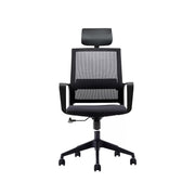 オフィスチェア　パソコンチェア　ワークチェア　チェア　上下昇降　360度回転　人間工学　ロッキング機能付き　シンプル　ブラック　BGY-039