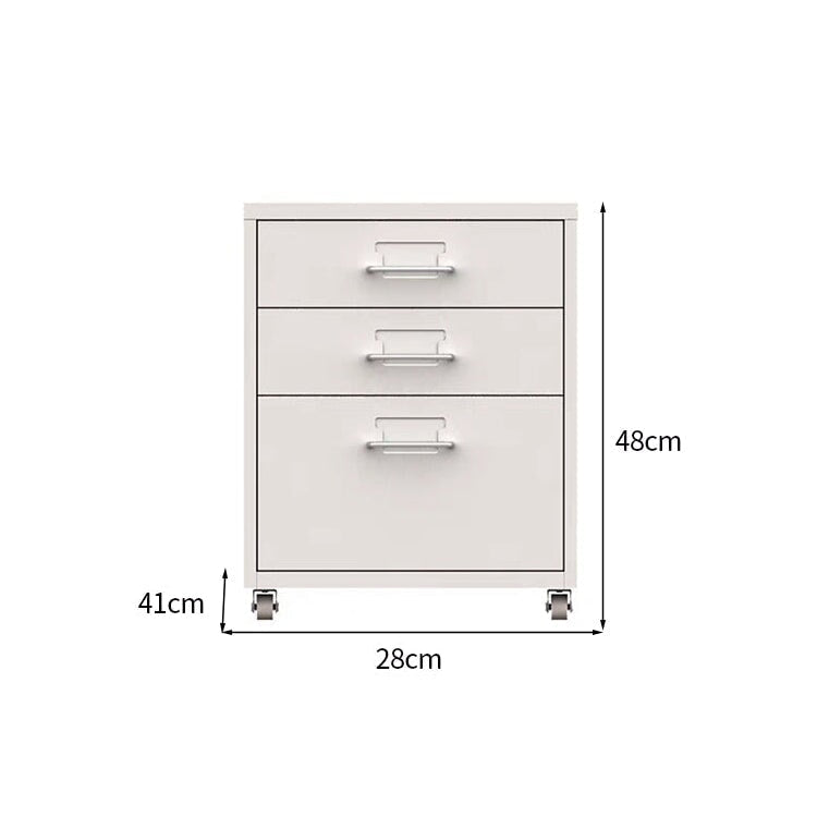 スチールチェストキャビネット｜キャスター付き カードホルダー 引き出し収納