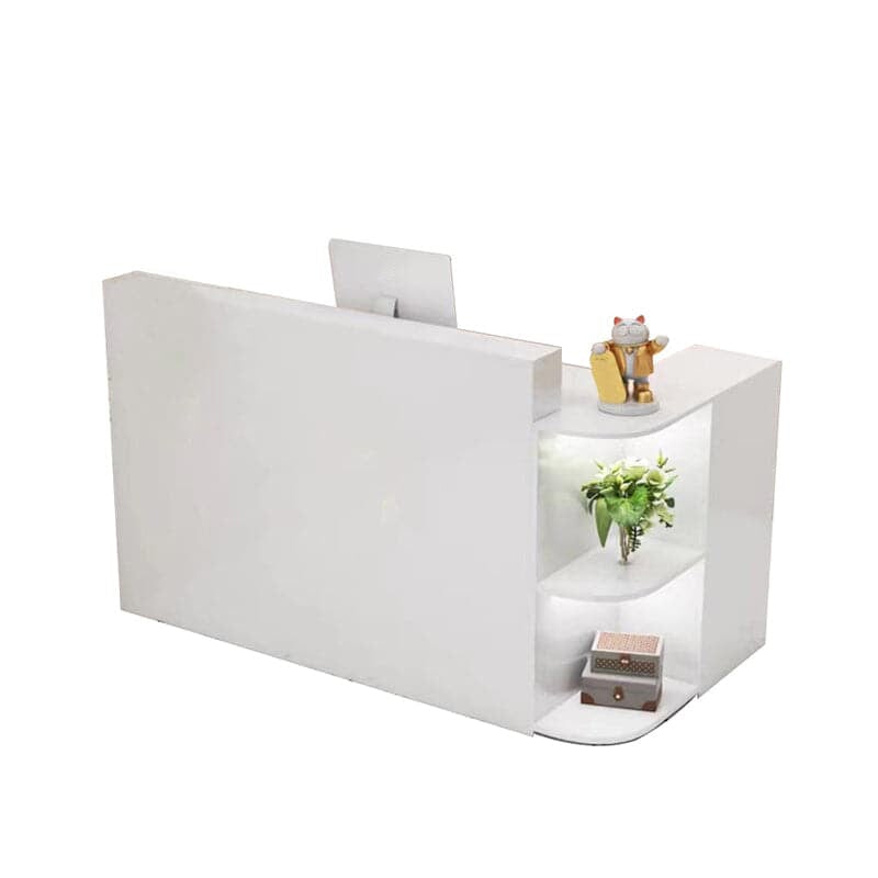 受付カウンター　受付台　エントランス受付　レジカウンター　カウンター　オフィス受付 　角丸　ロック付き　オープン収納　JDT-415