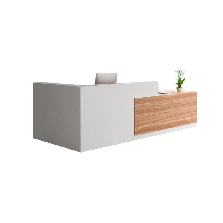 受付カウンター カウンター オフィス受付 モダン 収納 木目調  