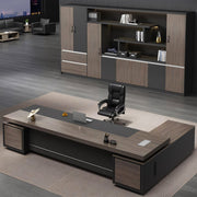 ホットメルトエッジ　エグゼクティブデスク　社長机　法人　社長室　応接室　役員用デスク　役員机　オフィスデスク　ウォールナット　カスタマイズ可能　 LBZ-T008