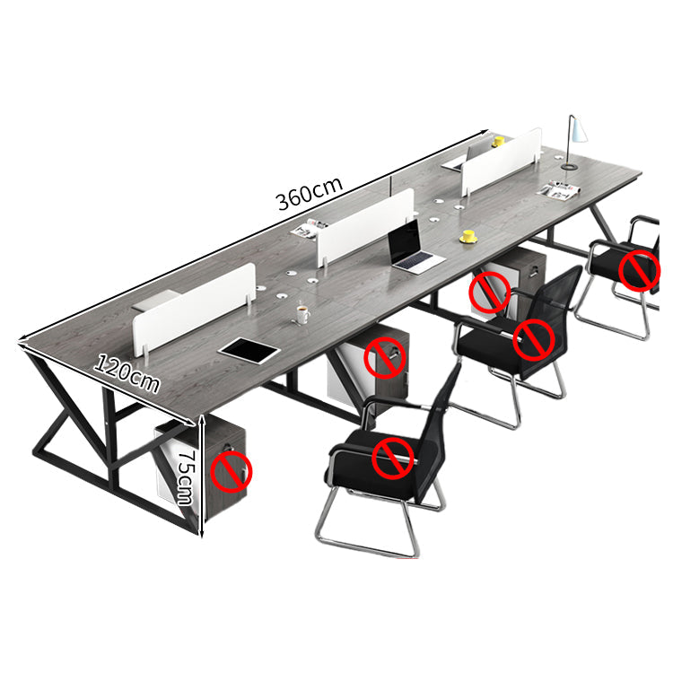 オフィスデスク デスク　ワークデスク　事務机　デスク　会社用　キャビネット　エコ素材　メラミン化粧板　スチールフレーム　パネル　下肢空間　グレイオーク　カスタマイズ可能　