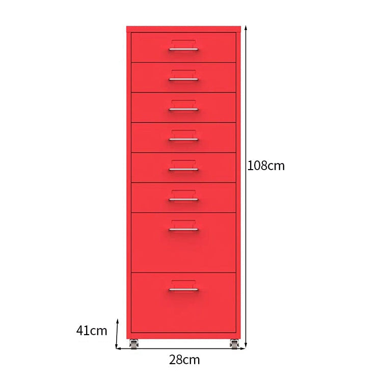 スチールチェストキャビネット｜キャスター付き カードホルダー 引き出し収納