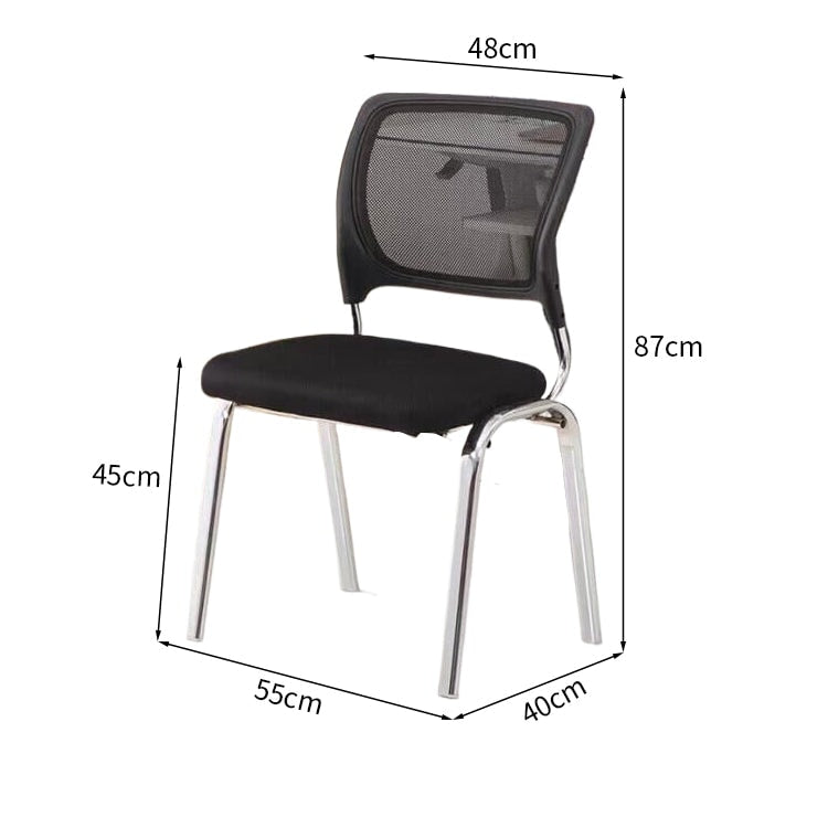 Ｓ形状　背もたれ　メッシュ　通気性　スチールフレーム　安定感　チェア　オフィスチェア　シンプル　ミニマル　快適　爽やか　ブラック　BGY-K-041