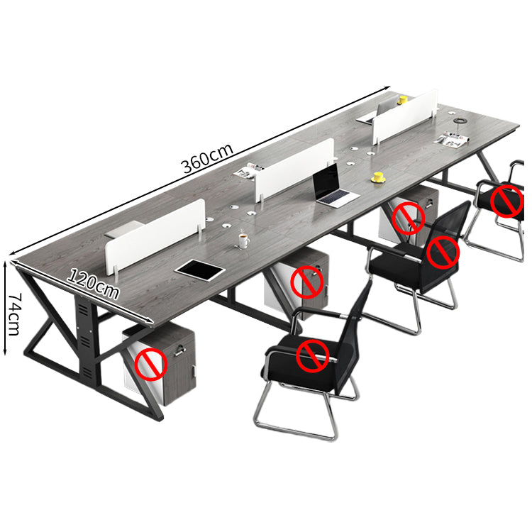 オフィスデスク デスク　ワークデスク　事務机　デスク　会社用　キャビネット　エコ素材　メラミン化粧板　スチールフレーム　パネル　下肢空間　グレイオーク　カスタマイズ可能　