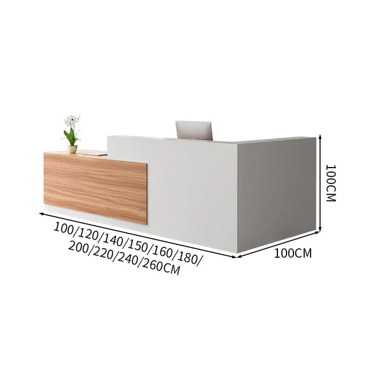 受付カウンター カウンター オフィス受付 モダン 収納 木目調  