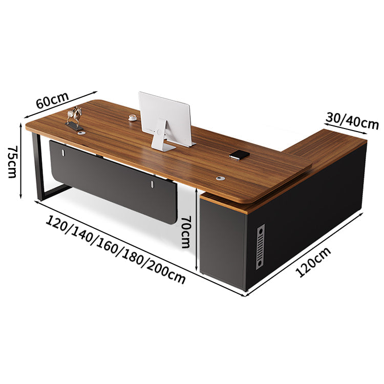 優しい木目と高機能を融合した、丸角デザインのエグゼクティブデスク