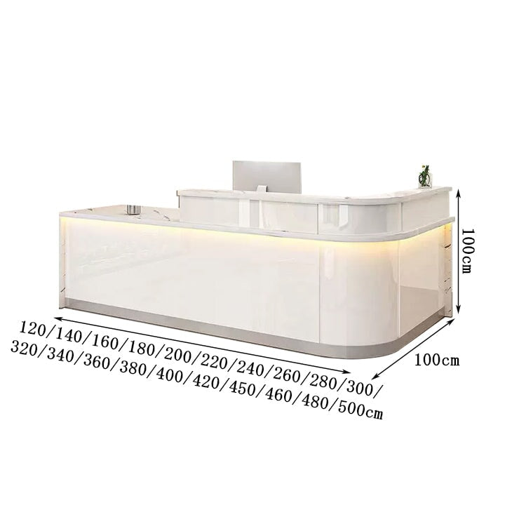 ハイカウンター　受付　受付カウンター　レジカウンター　応接用　機能的　収納　キャビネット　引き出し　鏡面仕上げ　エコ板材　ＬＥＤライト　丸み　仕切り板　上質　高級感　カスタマイズ可能　JDT-K080  