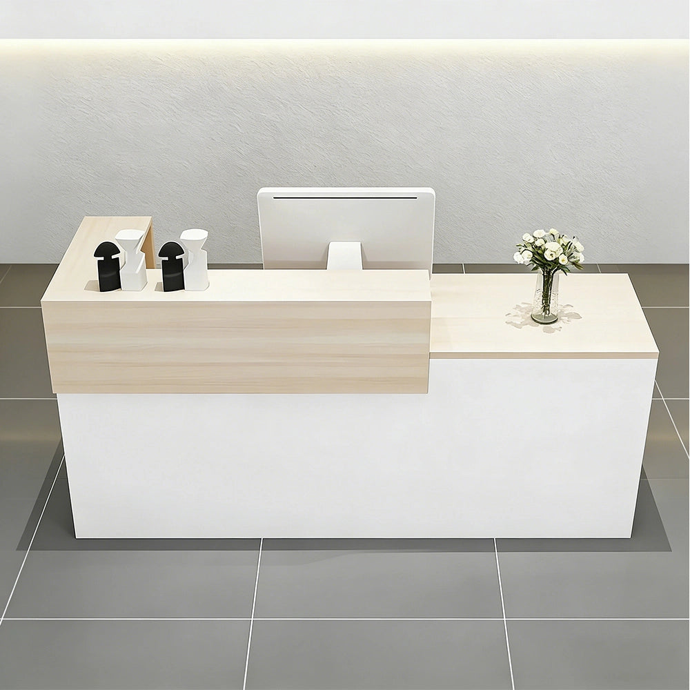 錠付き引き出し付き×エコ板材使用｜モダン受付カウンター（カスタマイズ対応）